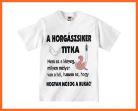 A Horgász Siker Titka Szürke Póló L-es, Horgász Ajándékok
