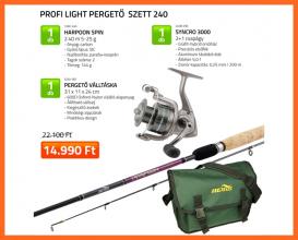 Akciós Light Pergető Horgászbot Szett Ajándék Táskával 2,4m
