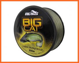 Big Cat Fonott Zsinór 200m 0,60mm 54,43kg, Harcsázó Felszerelés