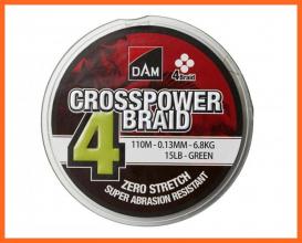 Dam Crosspower 4X Braid 110m 0,15mm Fonott Zsinór