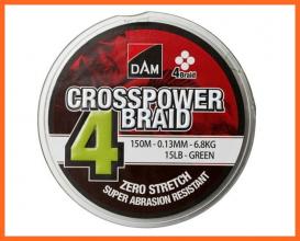 Dam Crosspower 4X Braid 150m 0,22mm Fonott Zsinór