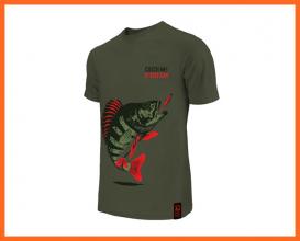 Delphin Catch Me Sügér Mintás Horgász Póló XXXL-es