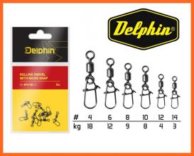 Delphin Forgós Horgász Kapcsos Forgó 6-os 10db 12kg