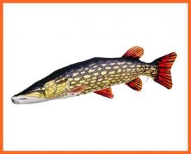 Monster Óriás Csuka Halas Párna 110cm Horgász Ajándék