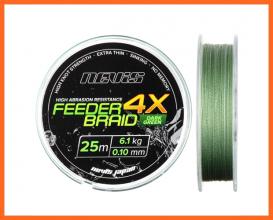 Nevis Feeder Braid 4X Fonott Horgász Előkezsinór 25m 0,12mm 7,4Kg