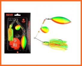 Nevis Reiva Spinnerbait Harcsázó Horgász Villantó Zöld Sárga 14gr