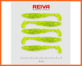 Nevis Reiva Zander Power Shad Műcsali 8m 5db Neonzöld Flitter