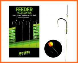 Stég Product Előkötött Feeder Horog 8-as Szakáll Nélküli Horoggal