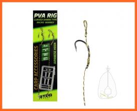 Stég Product Pva Rig Előkötött Horog 12cm 6-os 2Db
