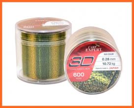 Carp Expert 3D Spool Monofil Horgász Zsinór 600m 0.25mm 8.86Kg