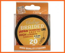 Czero Challange Braid Fonott Horgász Előkezsinór 20m 0.16mm 12.6Kg