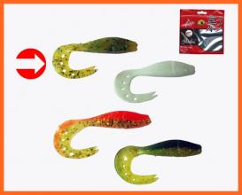 Frenetic Gumihal Twister Farokkal Zöld 8cm
