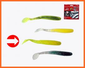 Frenetic Halfarkú Gumihal Műcsali 7,5cm 5db Fluo Sárga