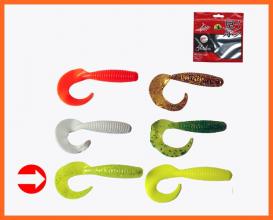 Frenetic Egyfarkú Twister Műcsali 7cm 5db Világos Zöld