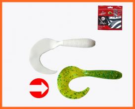 Frenetic Óriás Féreg Műcsali Twister Farokkal 8,5cm 5db Zöld