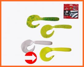 Frenetic Közepes Twister Farkas Műcsali 6,5cm 7db Fluo Sárga