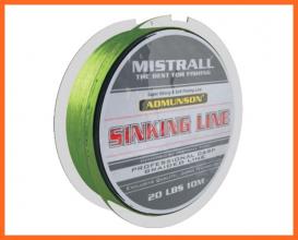Mistrall Admunson Süllyedő Fonott Horgász Előkezsinór 10m 30Lbs