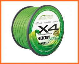 Mistrall Shiro X4 Green Catfish Fonott Zsinór 300m 0.60mm 59.80Kg