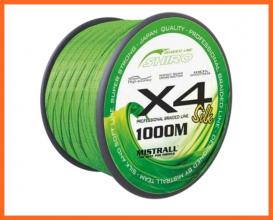 Mistrall Shiro X4 Green Fonott Zsinór 1000m 0.17mm 15.10Kg