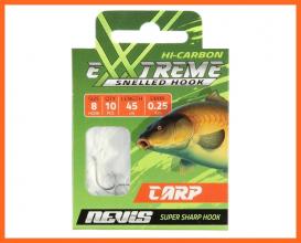 Nevis Előkötött Pontyozó Horog 0.22mm 10-es Horoggal 10db/csomag