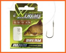 Nevis Előkötött Dévérező Horog 0.14mm 12-es Horoggal 10db/csomag