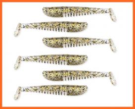 Nevis Impulse Shad 6,3cm 6db Horgász Műcsalik Fehér Csillám