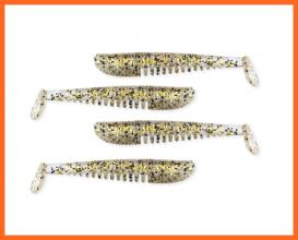 Nevis Impulse Shad 10cm 4db Horgász Műcsalik Fehér Csillám