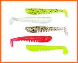 Nevis Impulse Shad 7,5cm 5db Horgász Műcsalik 5 Szín Vegyesen