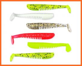 Nevis Impulse Shad 6,3cm 6db Horgász Műcsalik 5 Szín Vegyesen