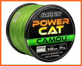 Nevis Power Cat Camou Fonott Harcsázó Zsinór 600m 0.50mm 47.5Kg