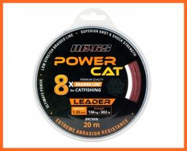 Nevis Power Cat Leader X8 Előkezsinór 0,60mm 20m 57Kg Harcsázó Kiegészítő