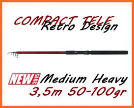 Nevis Compact Tele 3,5m Medium Heavy 100gr, Teleszkópos Horgászbotok