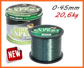 Carp Expert Dark Green Fém Dobozos Szuper Erős 1200m 0.45mm, Horgász Zsinór