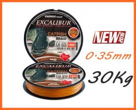 Excalibur Catfis 8 Szálas Körszövött 0.35mm 150m 29.55kg, Harcsázó Fonott Zsinór