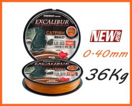 Excalibur Catfis 8 Szálas Körszövött 0.40mm 150m 36.36kg, Harcsázó Fonott Zsinór