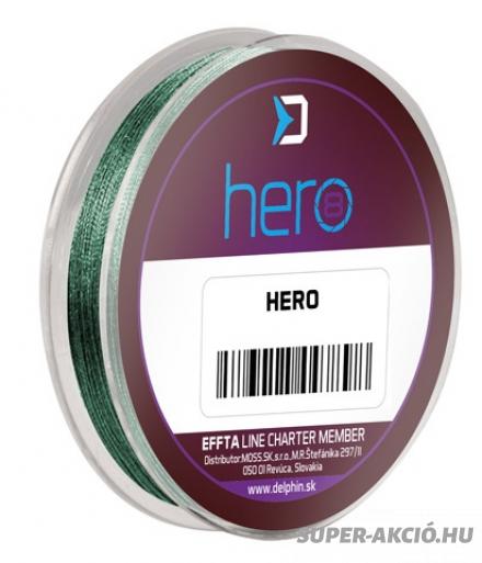 Delphin Hero 8 Green Fonott Előkezsinór 15m 0,30mm 1