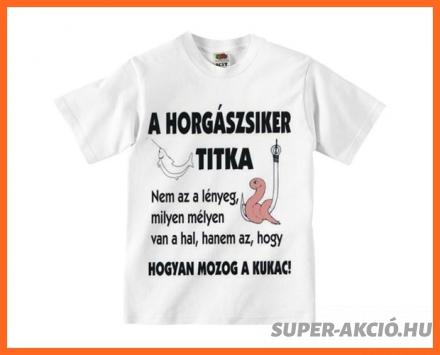 A Horgász Siker Titka Szürke Póló XXXL-es, Horgász Ajándékok