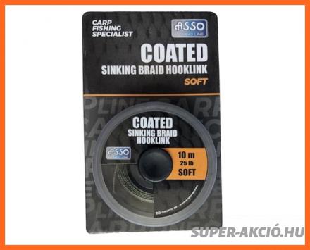 Asso Coated Sinking Braid Soft 10m 45Lbs Bevonatos Horgász Előkezsinór