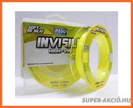 Asso Invisilk Yelow 300m 0,22mm Távdobó Horgász Zsinór