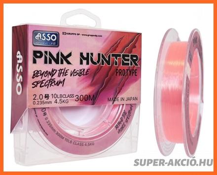 Asso Pink Hunter Fluorocarbon Horgász Zsinór 300m 0.285mm 6.8Kg