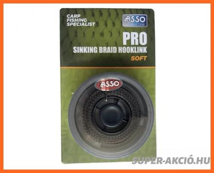 Asso Pro Sinking Braid Barna 20m 45Lbs Horgász Előkezsinór 2