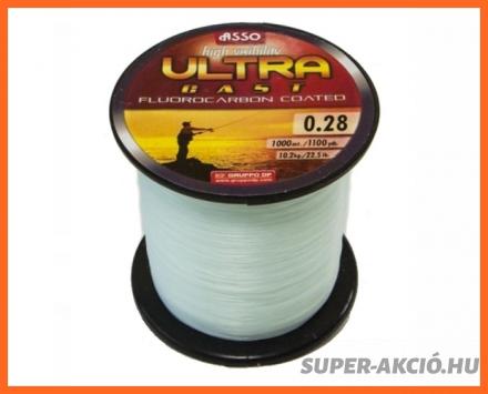 Asso Ultra Cast Fluorocarbon Fehér 1000m 0,24m Horgász Zsinór
