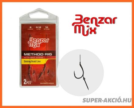 Benzár MIx Előkötött Horog Csalitüskével Szakállas Horoggal 8-as horoggal 2db