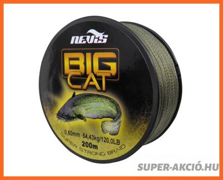 Big Cat Fonott Zsinór 200m 0,80mm 86,18kg, Harcsázó Felszerelés
