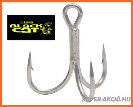 Black Cat Curved Point Treble Horog 1/0-ás 5db, Harcsázó Kiegészítők