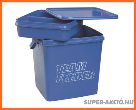 By Döme Team Feeder Horgász Vödör Csalizó Tálcával