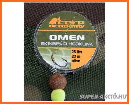 Carp Academy Omen Skinbraid Fonott Előkezsinór 20m 25Lbs