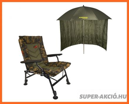 Carp Expert Camo Comfort Horgász Szék +220cm Sátras Ernyő