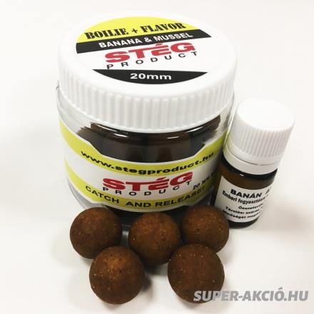 csalizó horgász bojlik 20mm banános kagylós