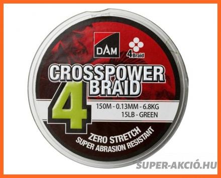 Dam Crosspower 4X Braid 150m 0,20mm Fonott Zsinór